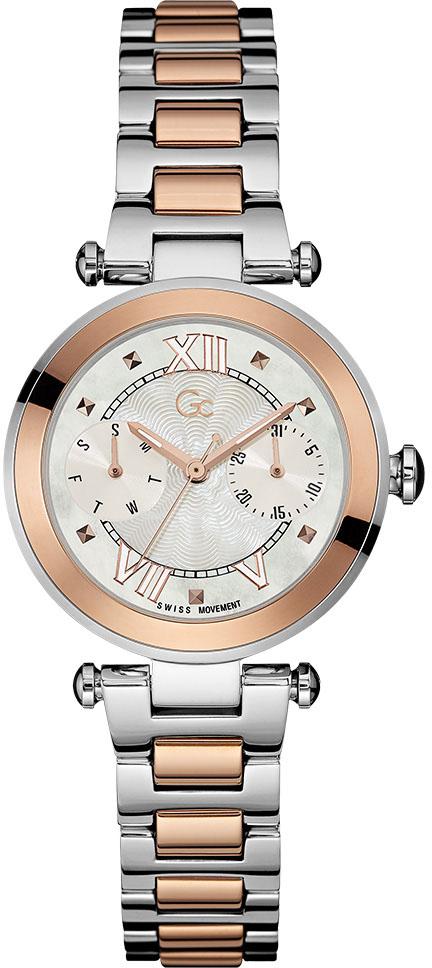 Guess GCY06002L1MF Takvimli 32 mm Gri-Rose Gold Çelik Kordon Analog Kadın Kol Saati