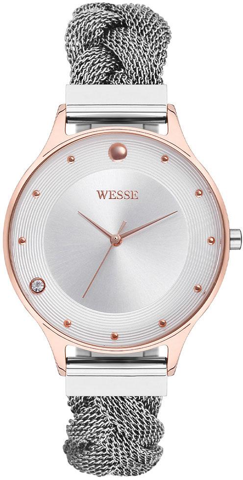 Wesse WWL1059-04 36 mm Gri Çelik Kordon Analog Kadın Kol Saati