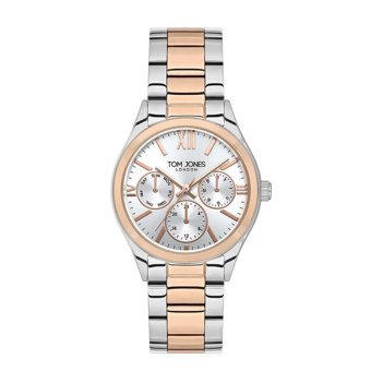 Tom Jones TOMJ.1.1330.05 Takvimli 31-35 mm Gri-Rose Gold Çelik Kordon Analog Kadın Kol Saati