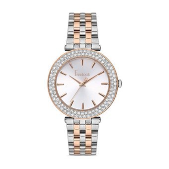 Freelook FL.1.10287.4 36 mm Gri-Rose Gold Çelik Kordon Analog Kadın Kol Saati