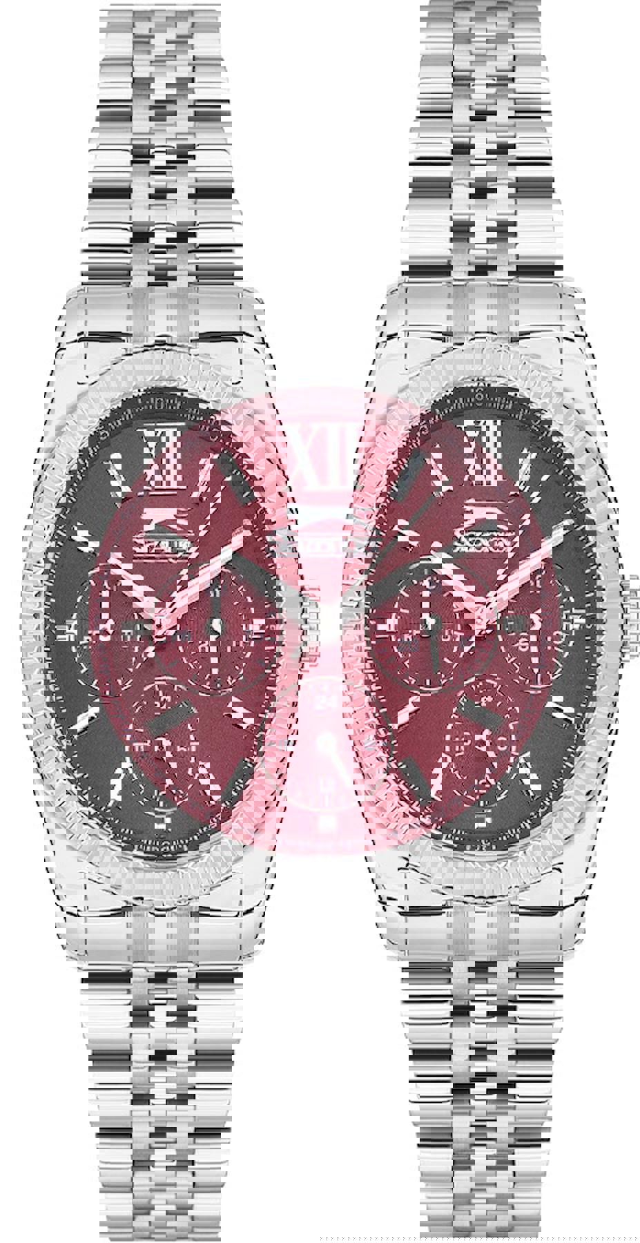 Slazenger SL.09.1947.4.07 Takvimli 36 mm Gri Çelik Kordon Analog Kadın Kol Saati