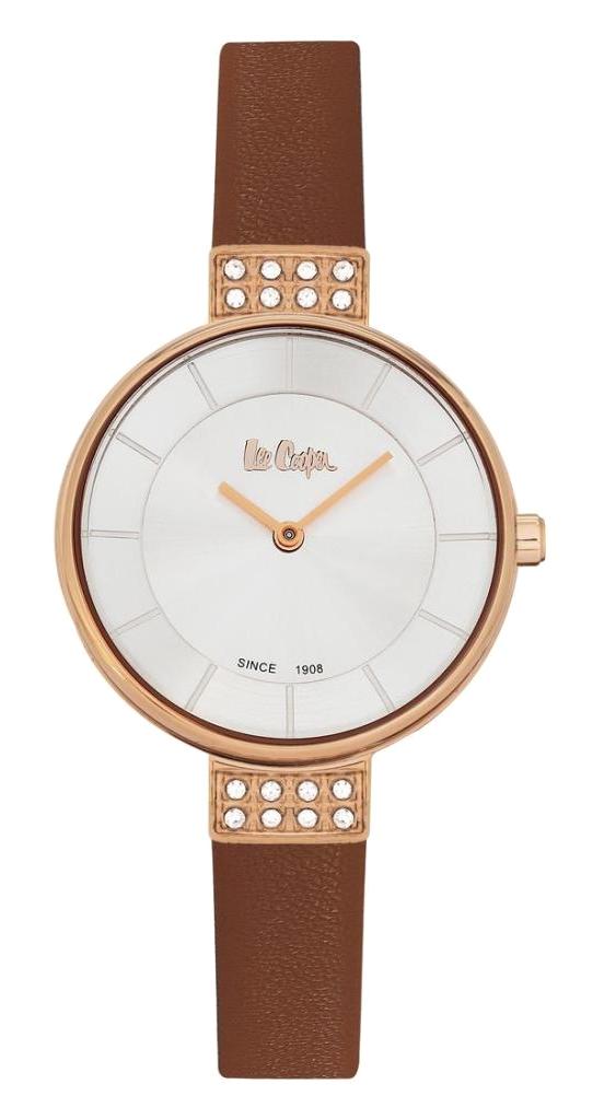 Lee Cooper LC06395.435 40 mm Kahverengi Çelik Kordon Analog Kadın Kol Saati