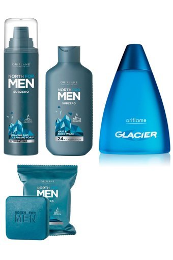 Oriflame Glacier 4 Parça Erkek Parfüm Seti EDT