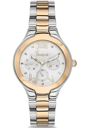 Freelook F.7.1061.03 38 mm Gri-Rose Gold Çelik Kordon Analog Kadın Kol Saati
