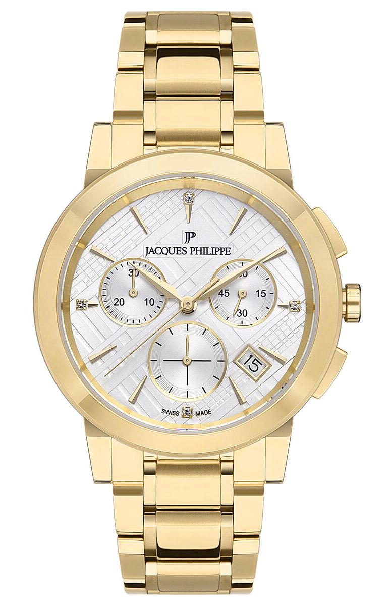 Jacques Philippe JPQLC322324 Takvimli 38 mm Altın Çelik Kordon Analog Kadın Kol Saati