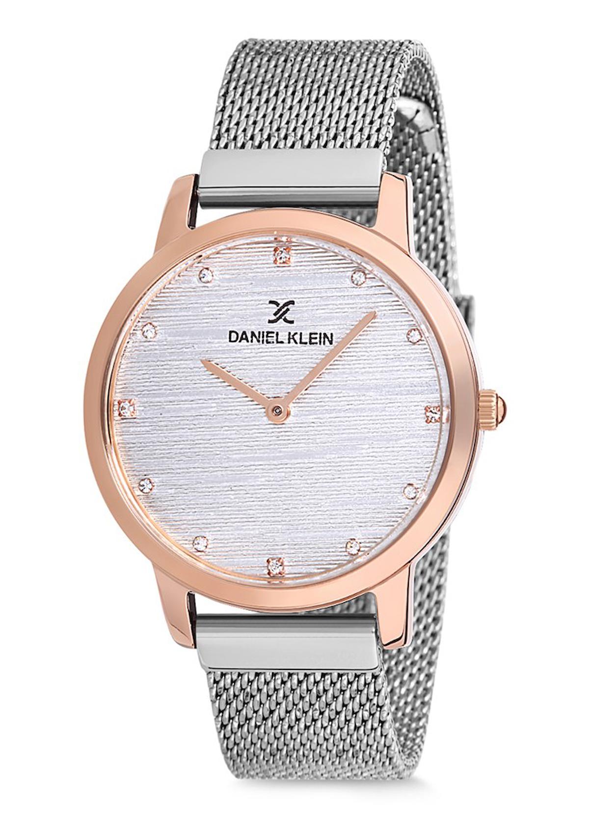 Daniel Klein DK012102E-05 35 mm Gri Çelik Kordon Analog Kadın Kol Saati