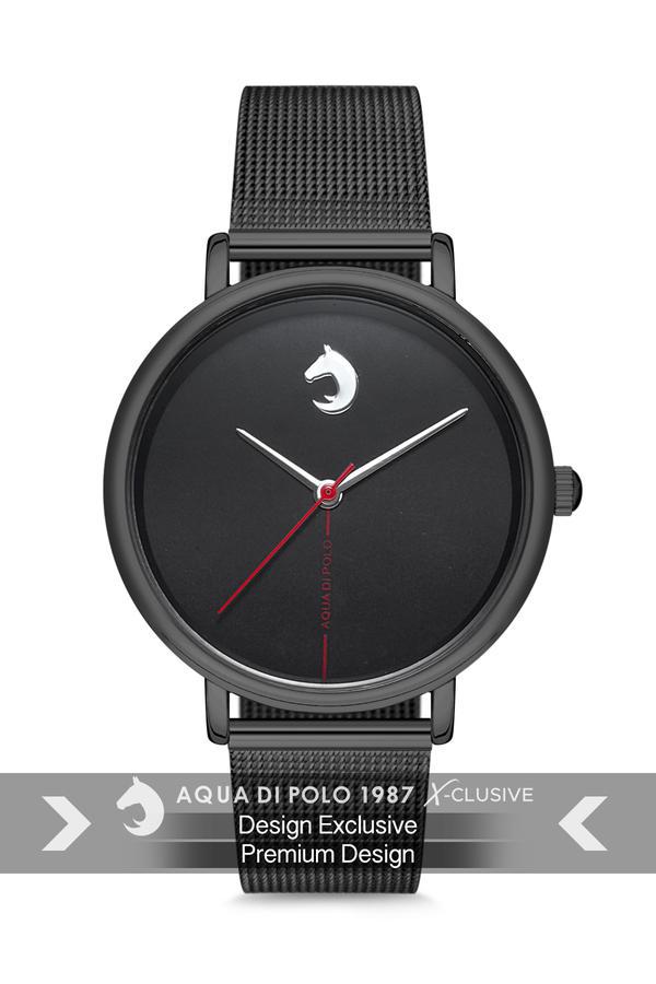 Aqua Di Polo APSV1-A6301-KH333 35 mm Siyah Çelik Kordon Analog Kadın Kol Saati