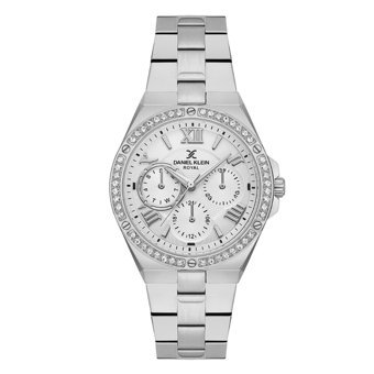 Daniel Klein DKE.1.10717.1 Takvimli 35 mm Gri Metal Kordon Analog Kadın Kol Saati