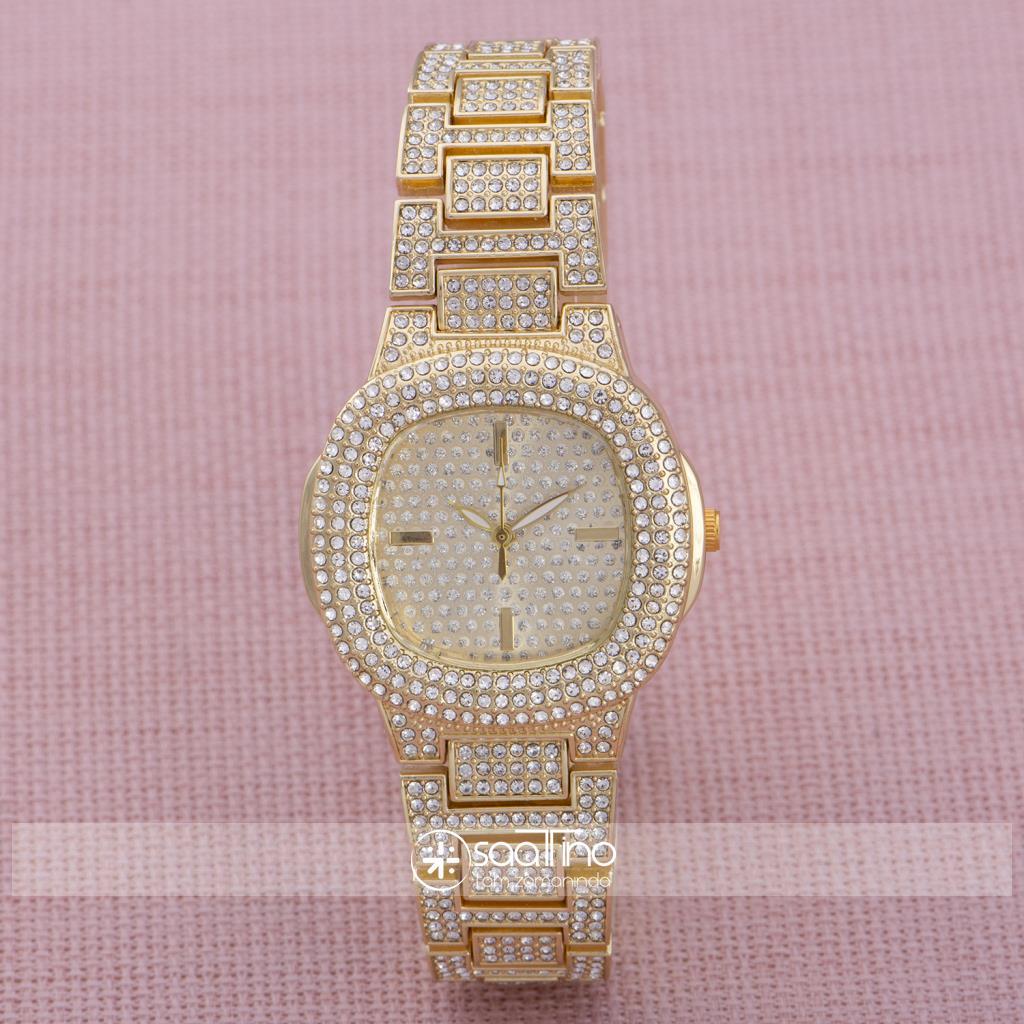 Saattino ST-303868 38 mm Altın Çelik Kordon Analog Kadın Kol Saati