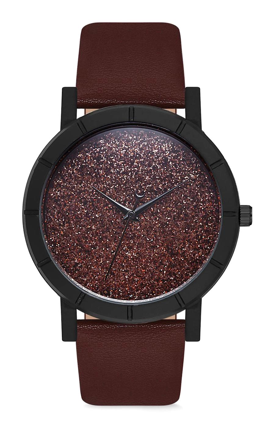 Aqua Di Polo APSV1-A8939-KD663 30 mm Kahverengi Deri Kordon Analog Kadın Kol Saati