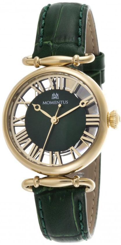 Momentus CW280G-15YG 34 mm Yeşil Deri Kordon Analog Kadın Kol Saati