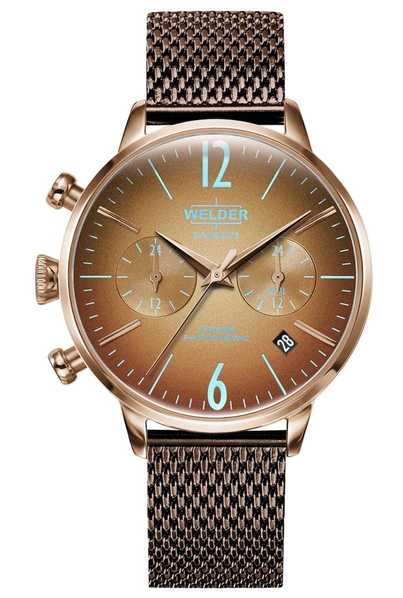 Welder Watch WWRC643 Takvimli 40 mm Kahverengi Çelik Kordon Analog Kadın Kol Saati