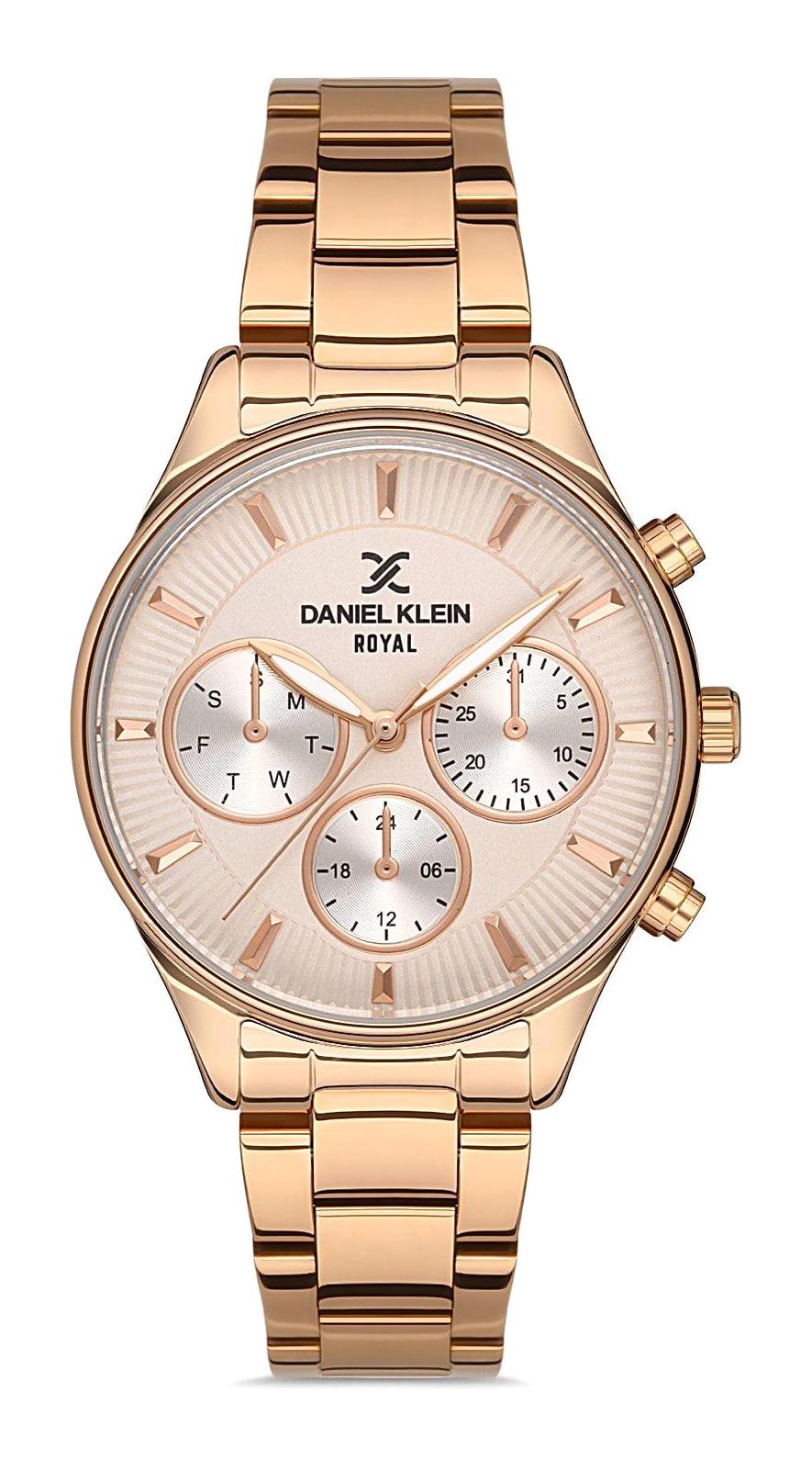 Daniel Klein DKE.1.10268.4 Takvimli 34 mm Rose Gold Metal Kordon Analog Kadın Kol Saati