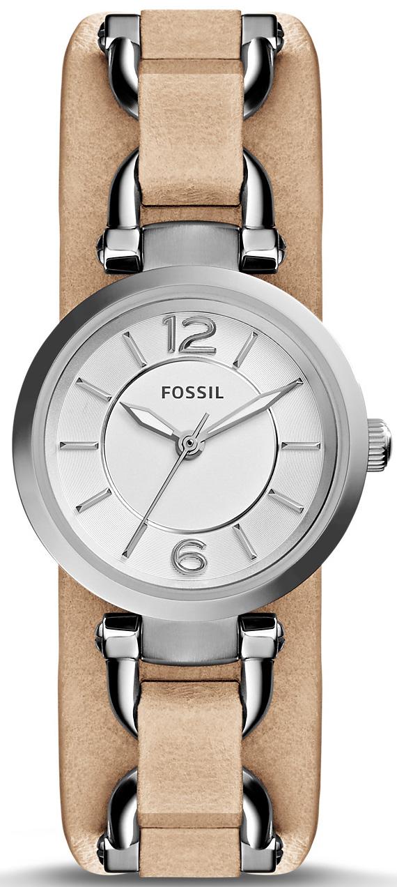 Fossil ES3854 28 mm Kahverengi Deri Kordon Analog Kadın Kol Saati
