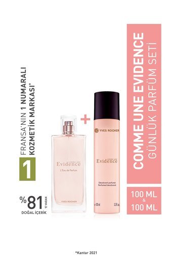 Yves Rocher Comme Une Evidence İkili Kadın Parfüm Deodorant Seti EDP