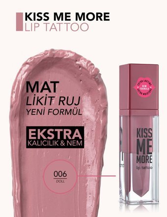 Flormar Kiss Me More 6 Mat Likit Fırçalı Ruj