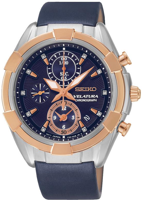 Seiko SNDW08P Takvimli 39 mm Lacivert Deri Kordon Analog Kadın Kol Saati
