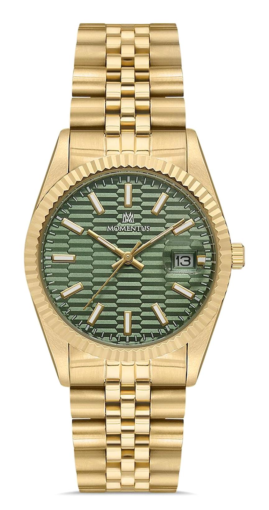 Momentus CW138G-15SG Takvimli 36 mm Altın Çelik Kordon Analog Kadın Kol Saati