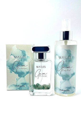 MARJES Aventurin Doğal Taşlı Gem İkili Kadın Parfüm Seti EDP