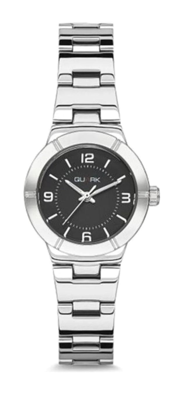 Quark QL-1241D-1ASZ 28 mm Gri Çelik Kordon Analog Kadın Kol Saati