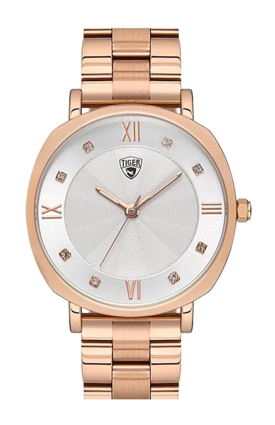 Tiger 568B 20-25 mm Rose Gold Çelik Kordon Analog Kadın Kol Saati