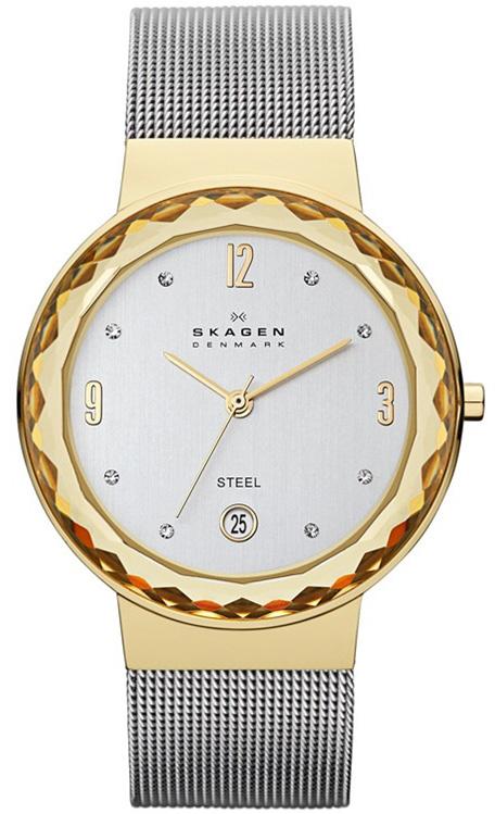 Skagen SKW2002 34 mm Altın-Gri Çelik Kordon Analog Kadın Kol Saati