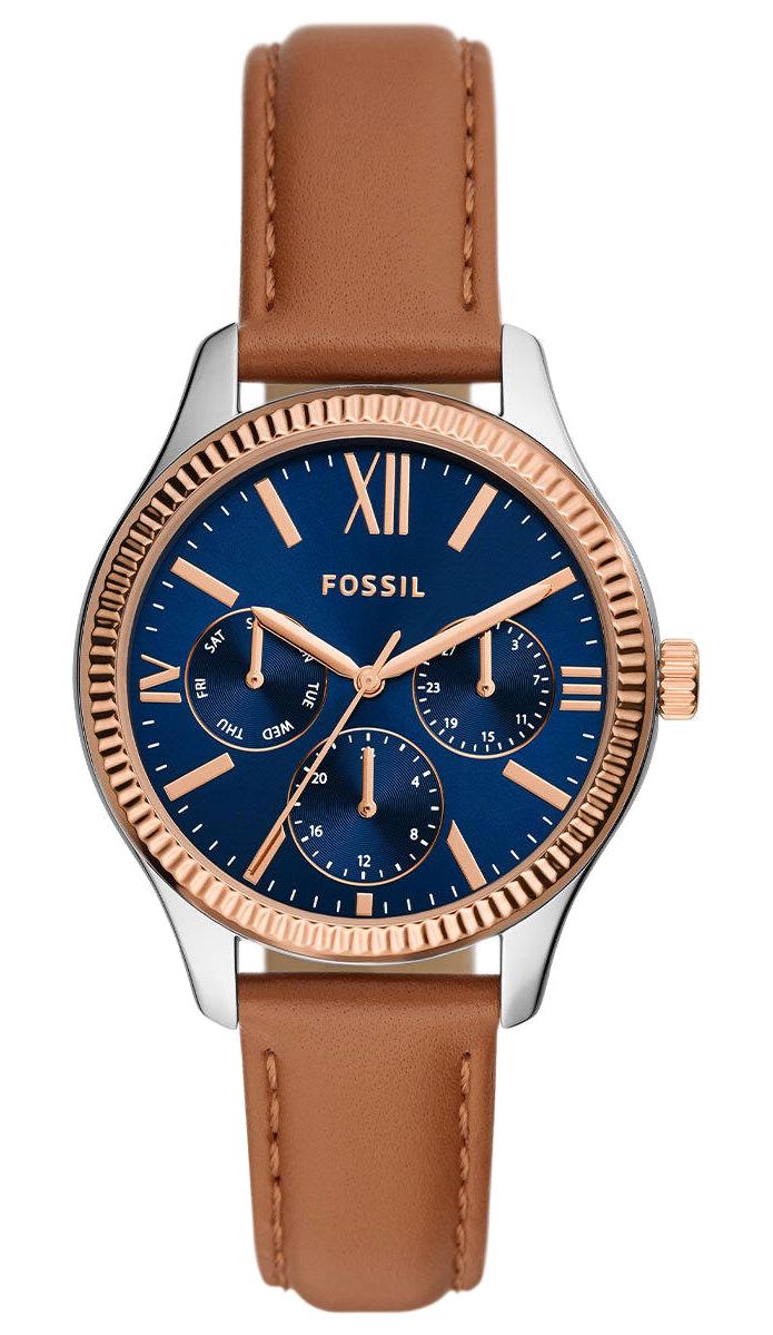 Fossil FBQ3765 36 mm Kahverengi Deri Kordon Analog Kadın Kol Saati
