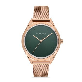 Ferrucci FER.03301H.04 35 mm Rose Gold Çelik-Hasır Kordon Analog Kadın Kol Saati