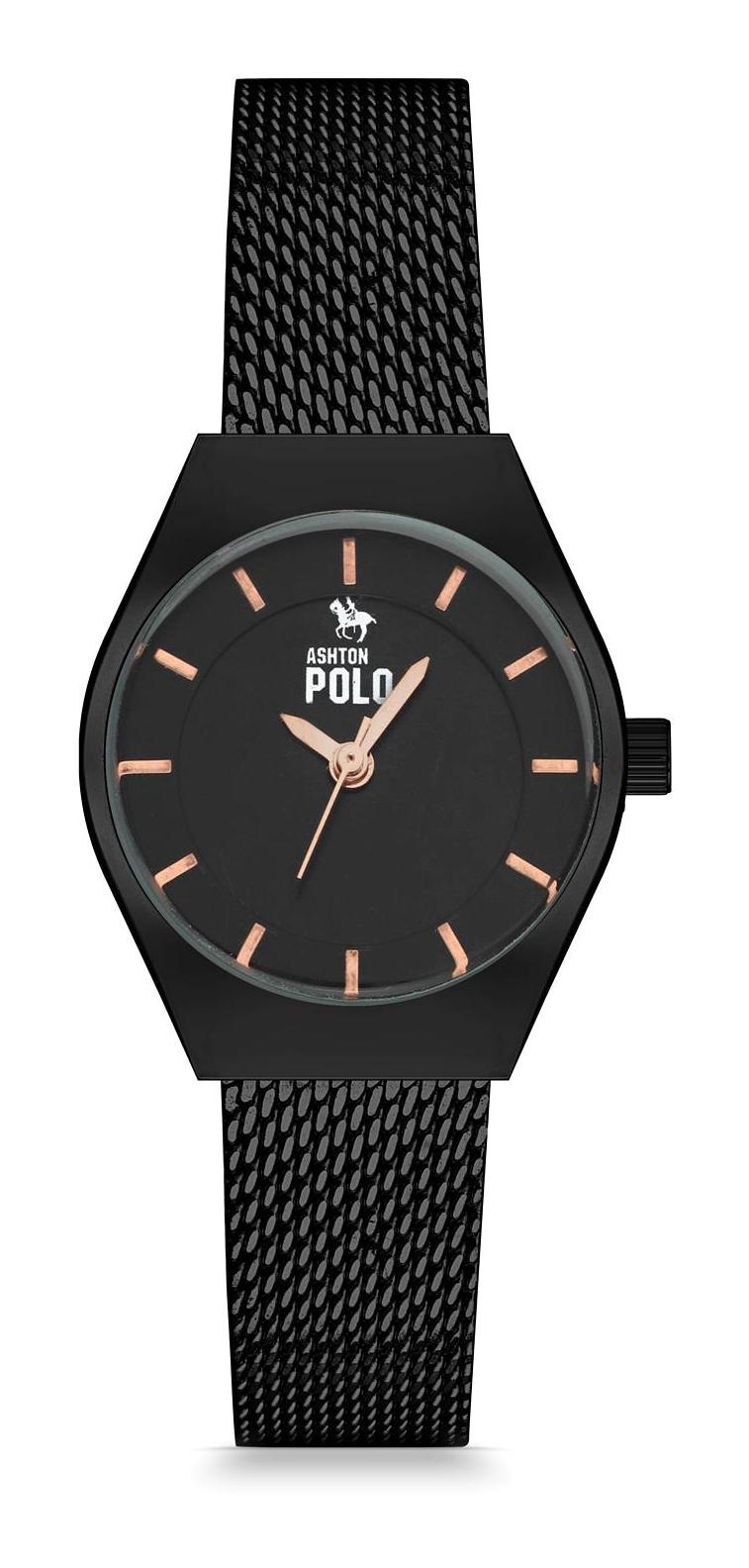 Ashton Polo ZBG17002 37 mm Siyah Metal Kordon Analog Kadın Kol Saati