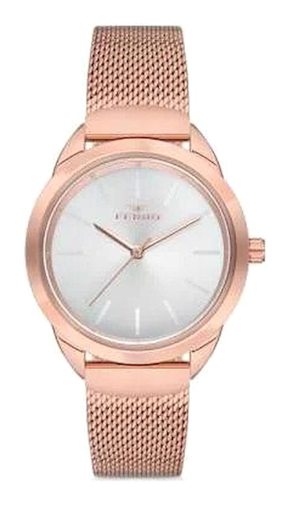 Ferro TH-F21073C-C 36 mm Rose Gold Hasır Kordon Analog Kadın Kol Saati