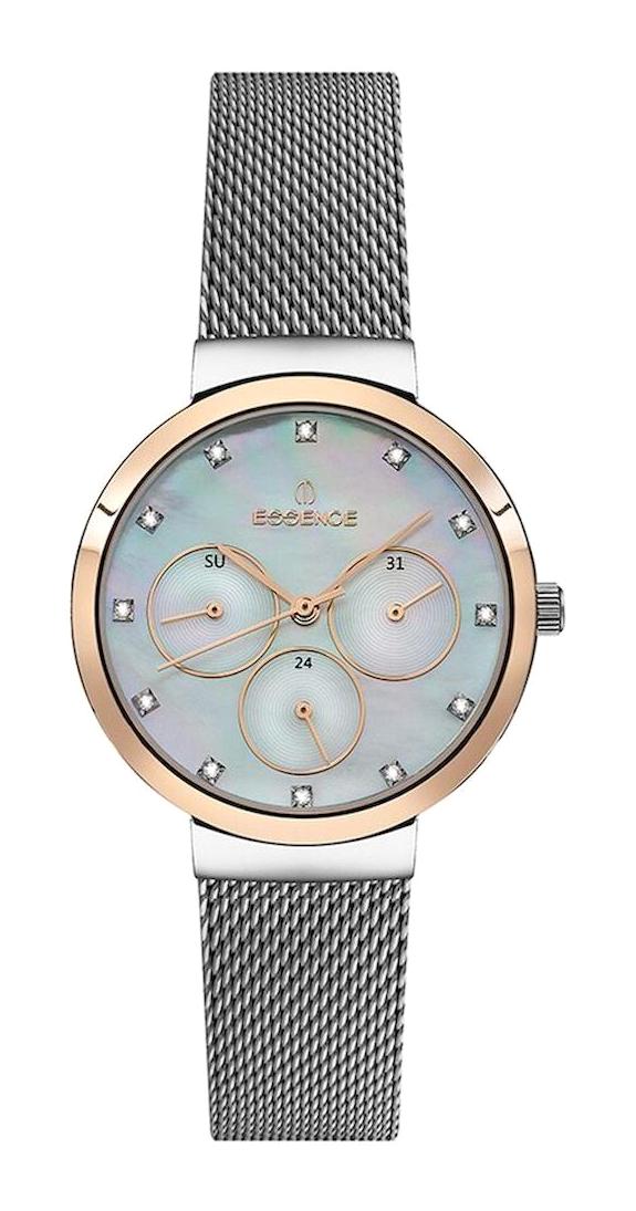 Essence ES6695FE.520 35 mm Gri Çelik Kordon Analog Kadın Kol Saati