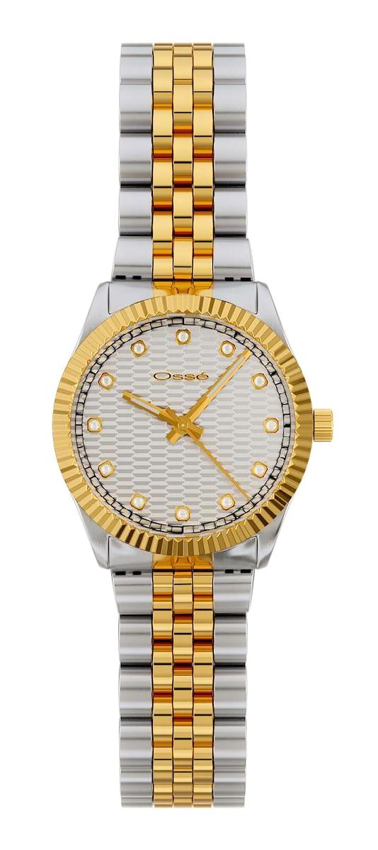 Osse OSW10117 35 mm Altın-Gri Metal Kordon Analog Kadın Kol Saati