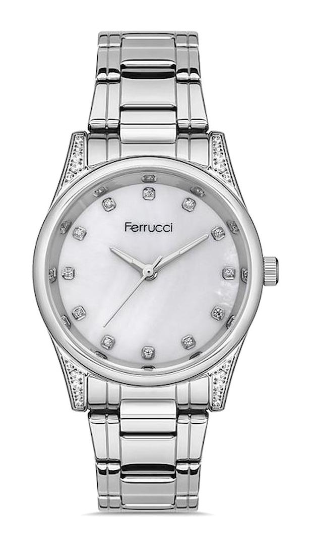 Ferrucci FFQ111614.A47 35 mm Gri Metal Kordon Analog Kadın Kol Saati