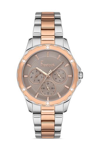 Freelook FL.1.10351.5 34 mm Gri-Rose Gold Çelik Kordon Analog Kadın Kol Saati