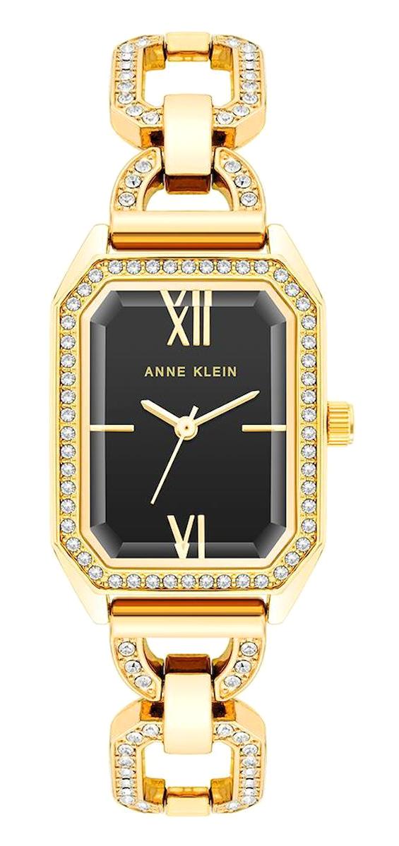 Anne Klein AK-4160BKGB 24 mm Altın Metal Kordon Analog Kadın Kol Saati