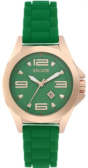 Escape EC1065-207 Takvimli 36 mm Lacivert Deri Kordon Analog Kadın Kol Saati