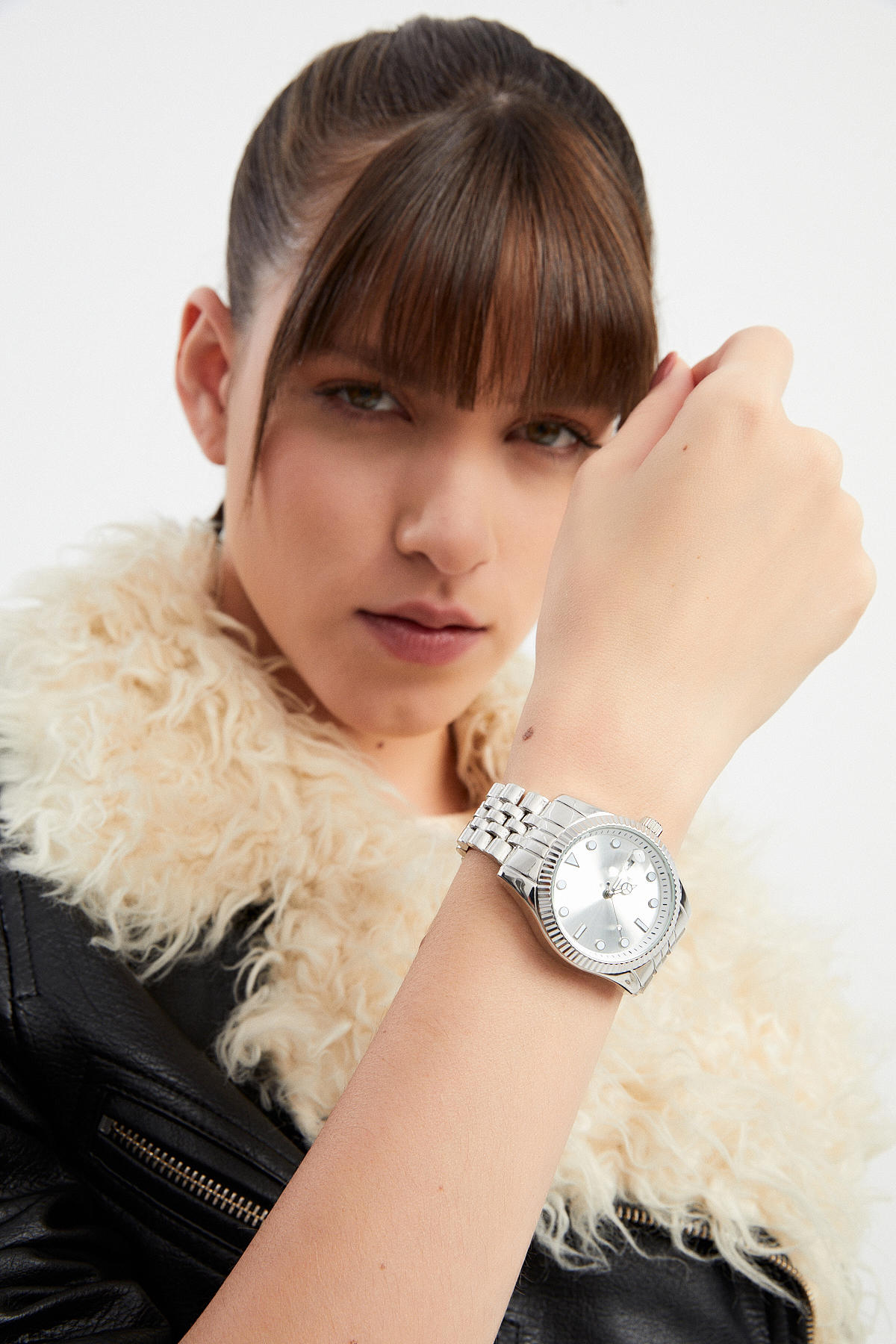 Padam Paris PDMS169 Takvimli 32 mm Gri Metal Kordon Analog Unisex Kol Saati
