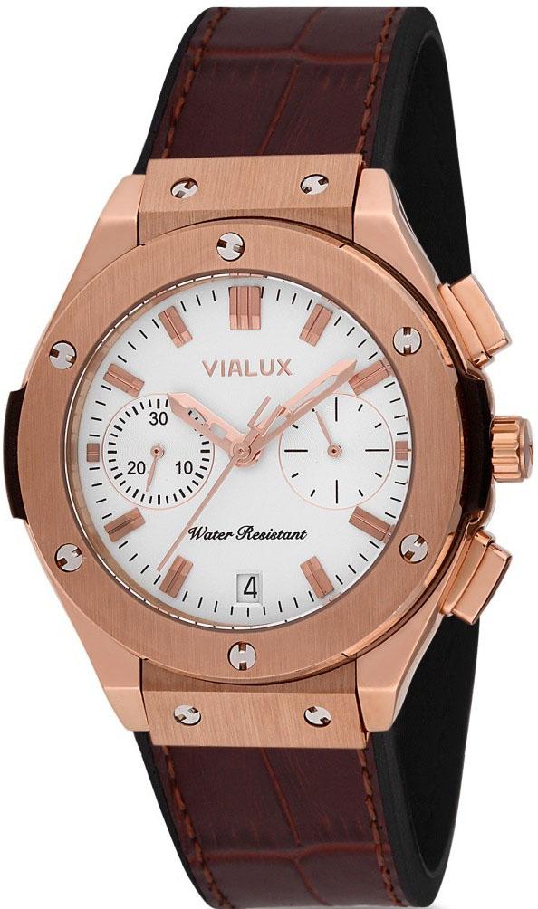 Vialux LY748R-02KR Takvimli 41 mm Kahverengi Silikon Kordon Analog Kadın Kol Saati