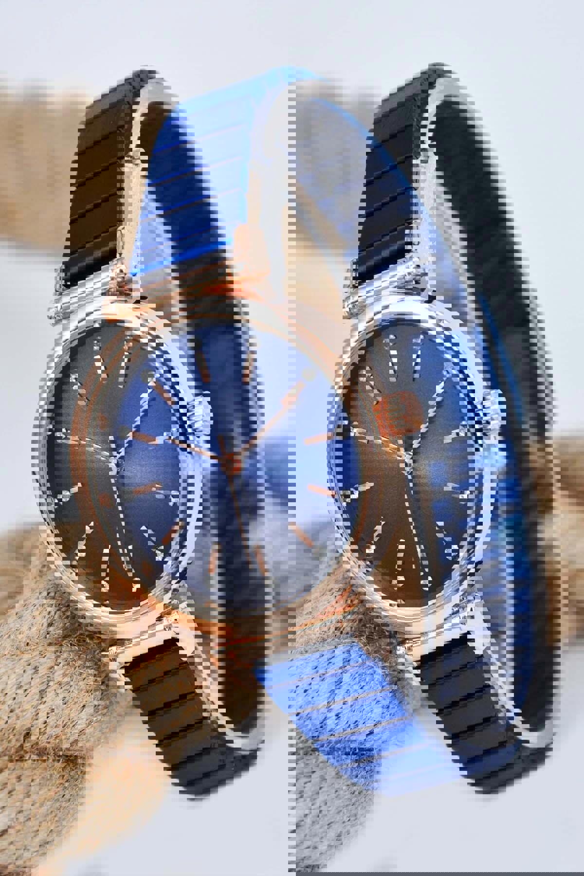 Sonsuzsaat SU-608 38 mm Lacivert Metal Kordon Analog Kadın Kol Saati