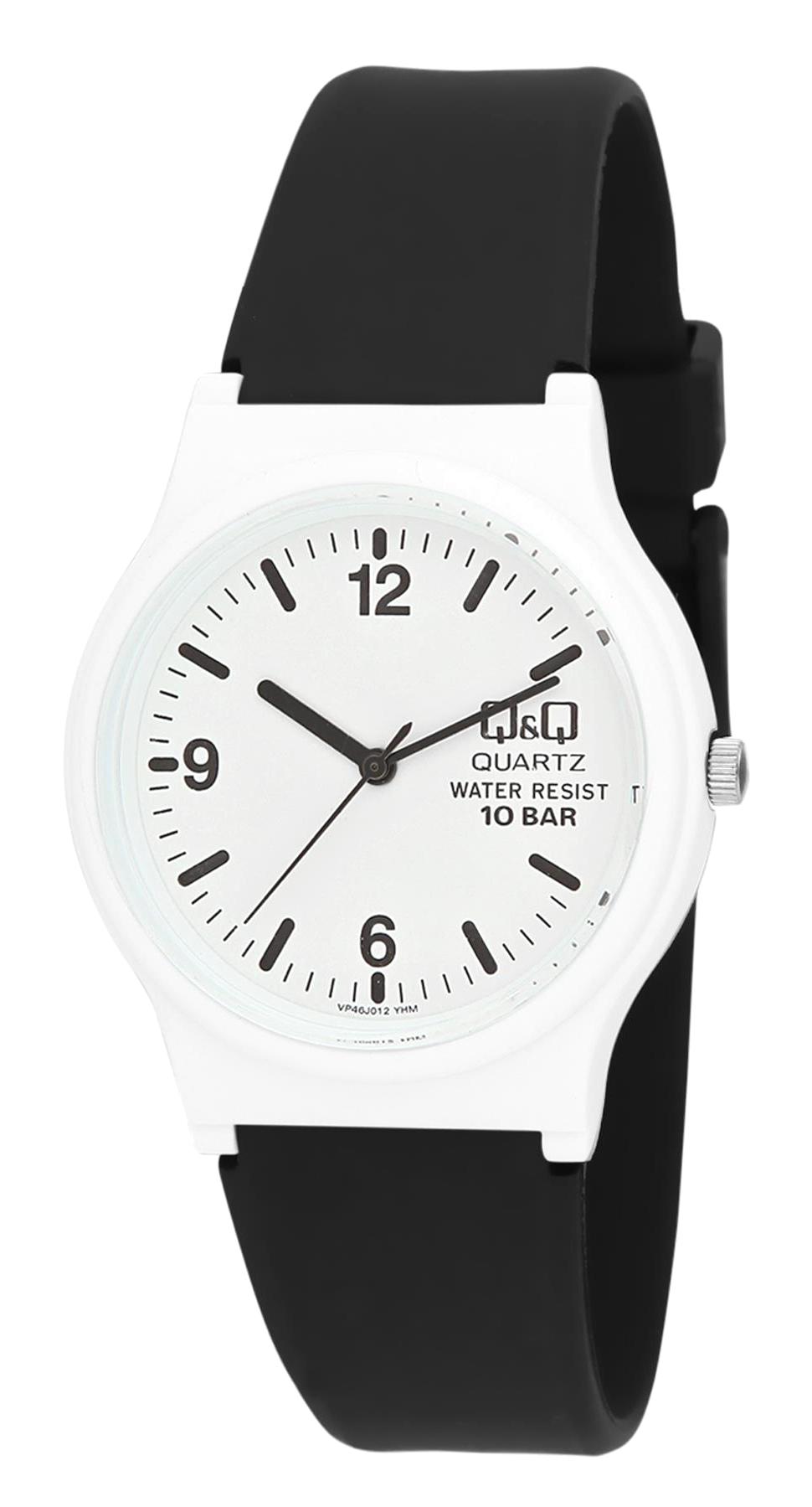Q&Q 3P199 36 mm Siyah Silikon Kordon Analog Kadın Kol Saati