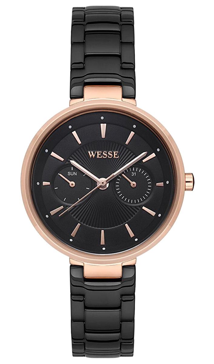 Wesse WWL301503 35 mm Siyah Çelik Kordon Analog Kadın Kol Saati