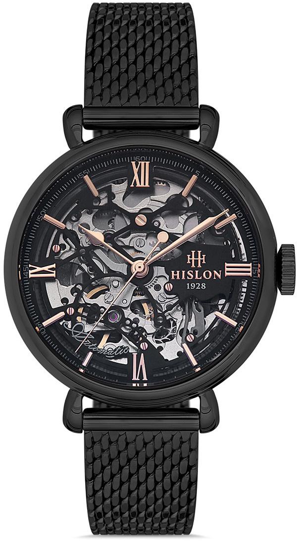 Hislon QD100B-16SR 38 mm Siyah Çelik Kordon Analog Kadın Kol Saati