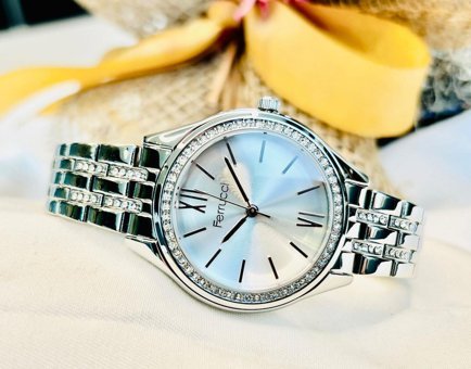 Ferrucci FC.14116M.01 33 mm Gri Çelik Kordon Analog Kadın Kol Saati