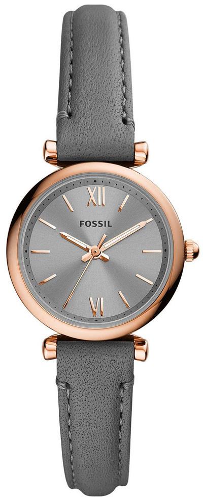 Fossil FES5068 28 mm Gri Deri Kordon Analog Kadın Kol Saati