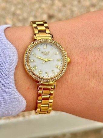 Jg. Polo Club PC.FT.1.116 31-35 mm Altın Çelik Kordon Analog Kadın Kol Saati