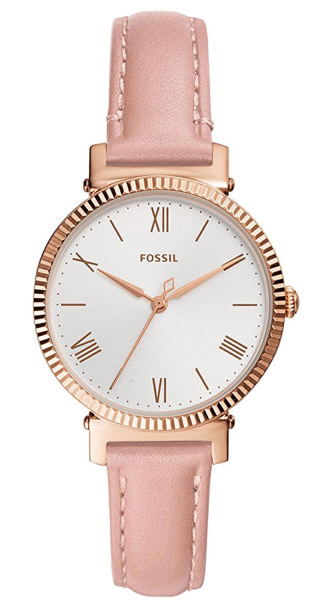 Fossil FES4794 34 mm Pembe Deri Kordon Analog Kadın Kol Saati