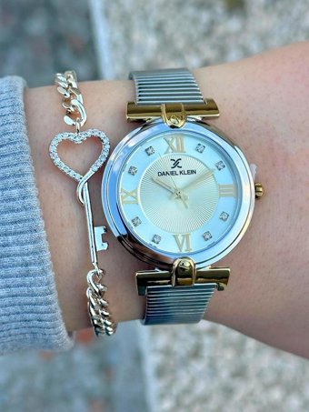 Daniel Klein DK.FT.1.326 31-35 mm Gri Çelik Kordon Analog Kadın Kol Saati