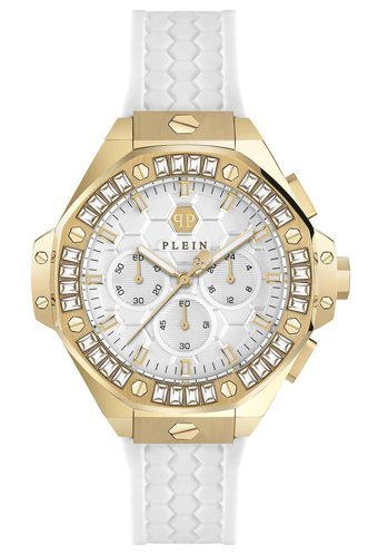 Philipp Plein PWPSA0624 Takvimli 42 mm Beyaz Silikon Kordon Analog Kadın Kol Saati