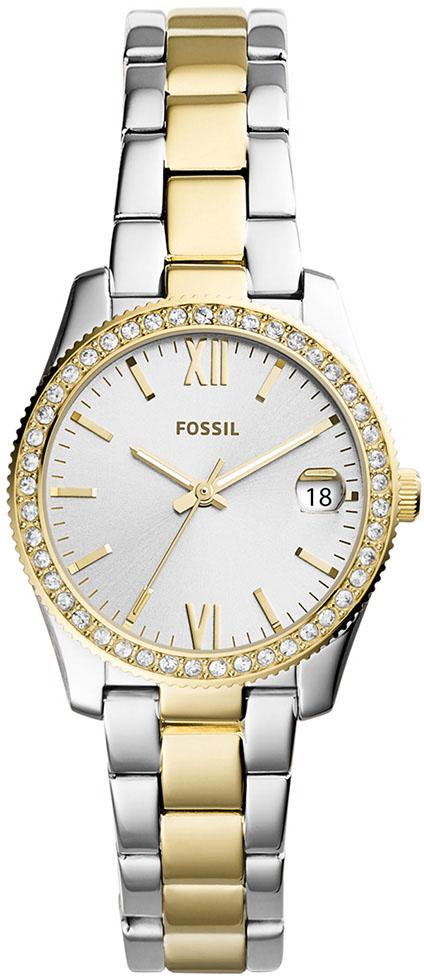 Fossil FES4319 Takvimli 32 mm Altın-Gri Çelik Kordon Analog Kadın Kol Saati