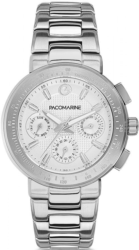 Pacomarine PM.61131.01 Takvimli 36 mm Gri Çelik Kordon Analog Kadın Kol Saati